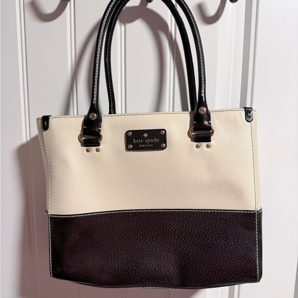 Kate Spade Two-Tone Black and Cream Tote